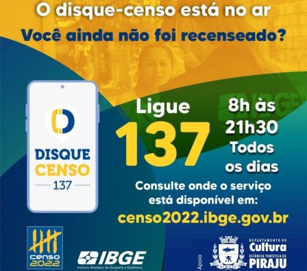 IBGE disponibiliza número telefônico