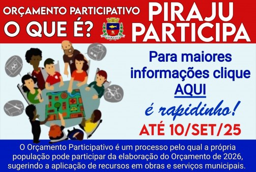 Orçamento Participativo 2026. PARTICIPE!