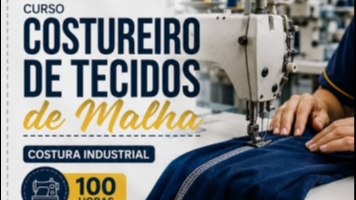 Curso Gratuito de Costureiro de Tecidos de Malha