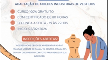 Curso de Adaptação de Moldes Industriais de Vestidos