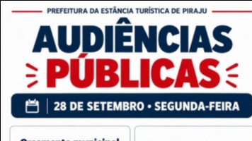 Prefeitura de Piraju realiza três audiências públicas na segunda-feira, dia 28