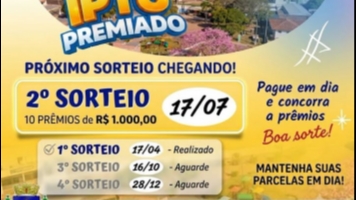 Atenção, contribuinte! Está chegando o 2º Sorteio do IPTU Premiado 2026!