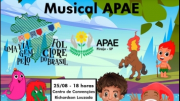APAE de Piraju apresenta projeto sobre folclore brasileiro no próximo dia 25/08 no Centro de Convenções
