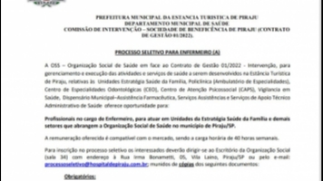 Processo Seletivo para Enfermeiro (A)