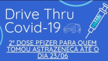 Drive Thru nesta terça-feira, 14/09