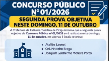 Concurso Público- Segunda Prova Objetiva — Domingo, 11 de outubro