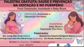 Maio campanha Saúde Mental Materna Importa